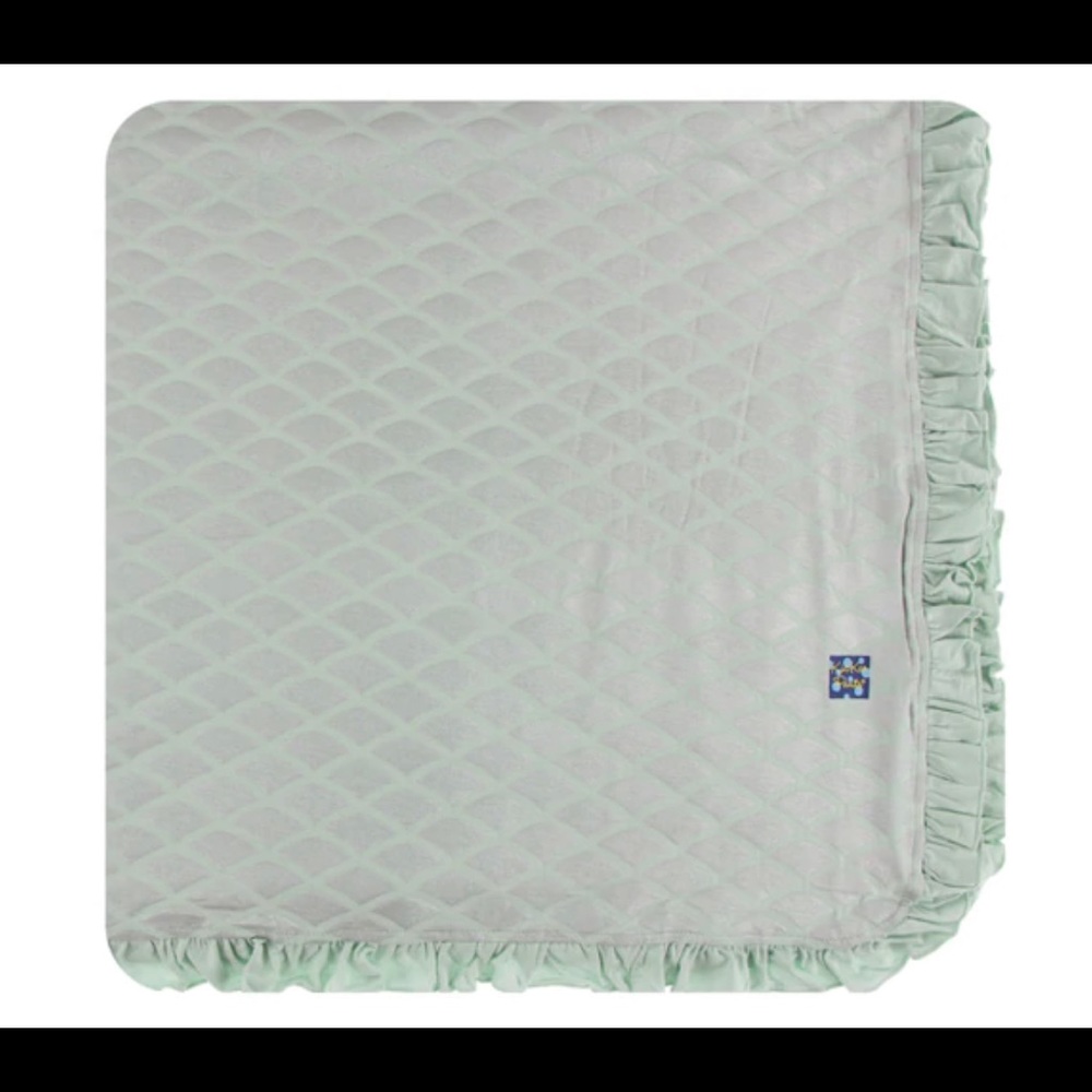 Kickee Pants Ruffle Toddler Blanket, Iridescent Mermaid Scales
